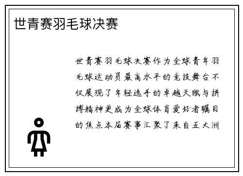 世青赛羽毛球决赛
